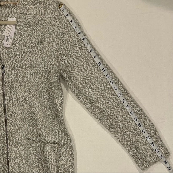Soft Surroundings Woman’s Very Cozy Cardigan In Light Gray Pockets Zip U… - Picture 14 of 16